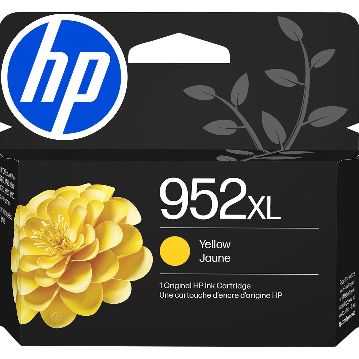HP 952XL Yellow High-Yield Ink Cartridge | Works with OfficeJet 8702, Pro 7720, 7740, 8210, 8710, 8720, 8730, 8740 Series | L0S67AN