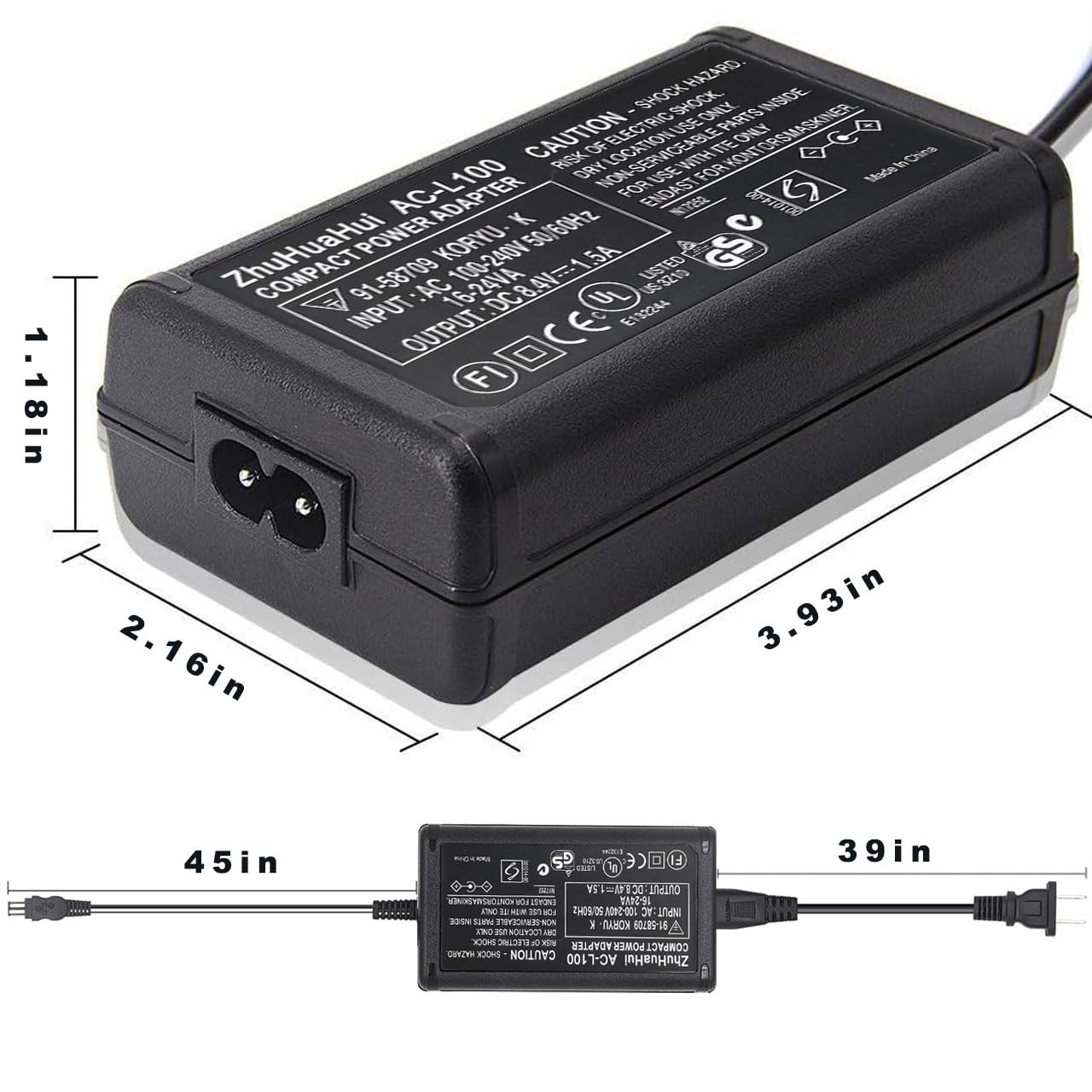 AC-L100 Power Supply Adapter Compatible with Sony HandyCam DCR-TRV18 TRV460 TRV520 DCR-TRV250 DCR-TRV260 TRV330 TRV27 TRV840 TRV103 TRV130