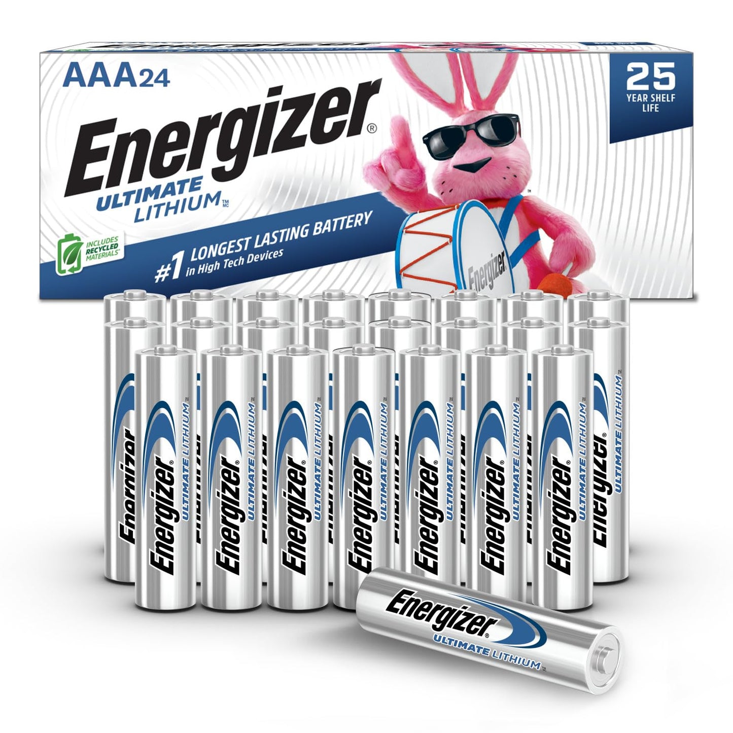 Energizer Ultimate Lithium AAA Batteries (1 Pack), Lithium Triple A Batteries, 24 Count
