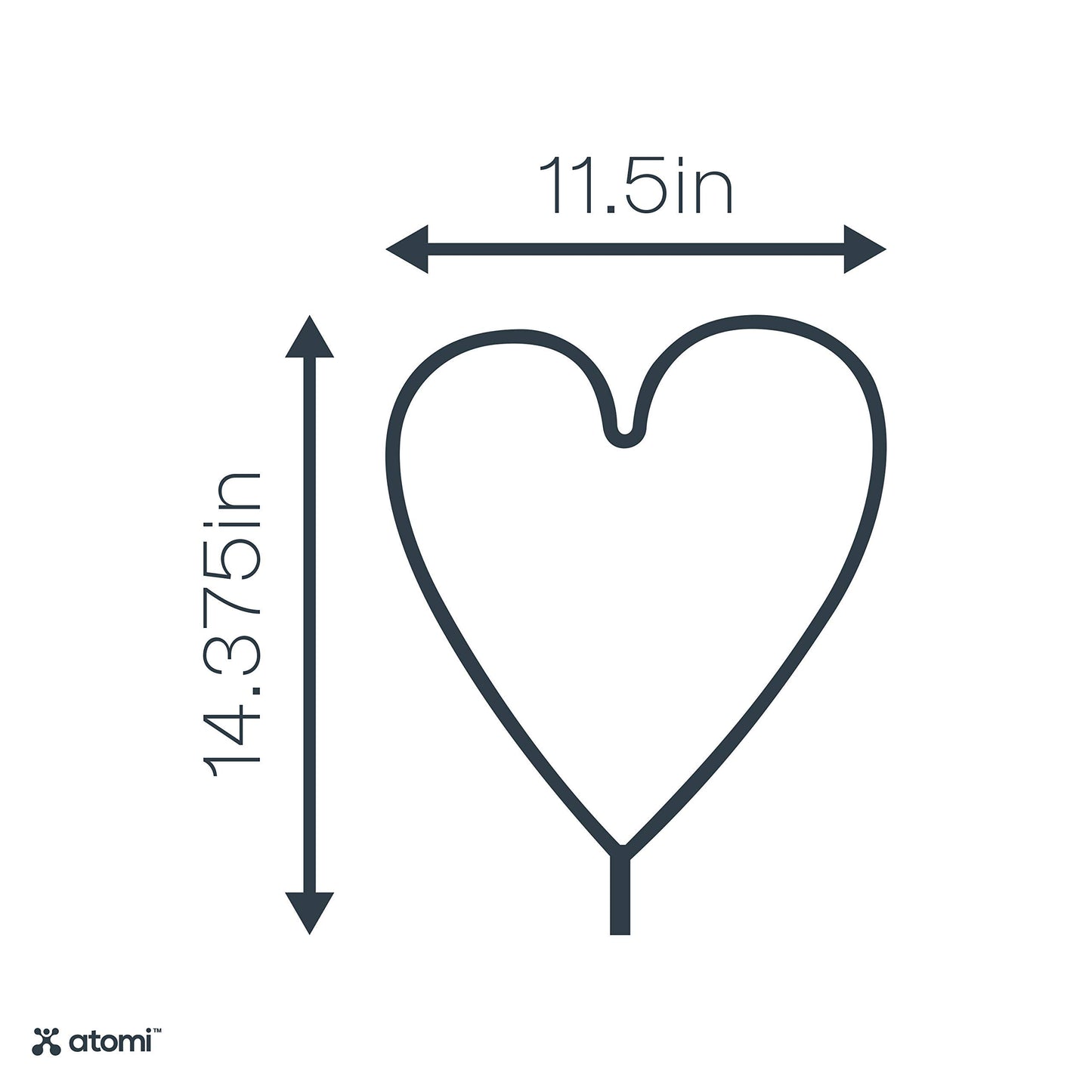 Atomi Smart Neon LED Light I Decorative Wall Art for Bedrooms, Bars & DIY Designs I USB Powered, 10 ft Cord - Red Heart