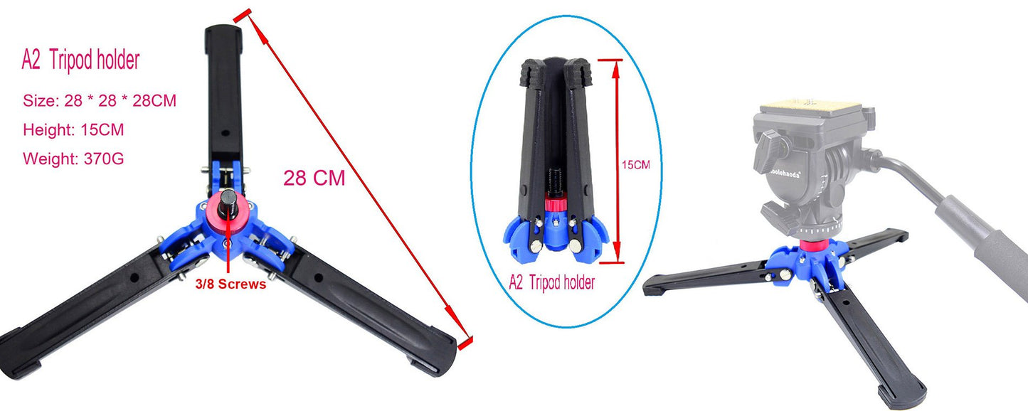 koolehaoda Camera Aluminum Monopod with Three Feet Stand Support Base & K-09 Ballhead for Camera. Extended Max Height: 69-inch.