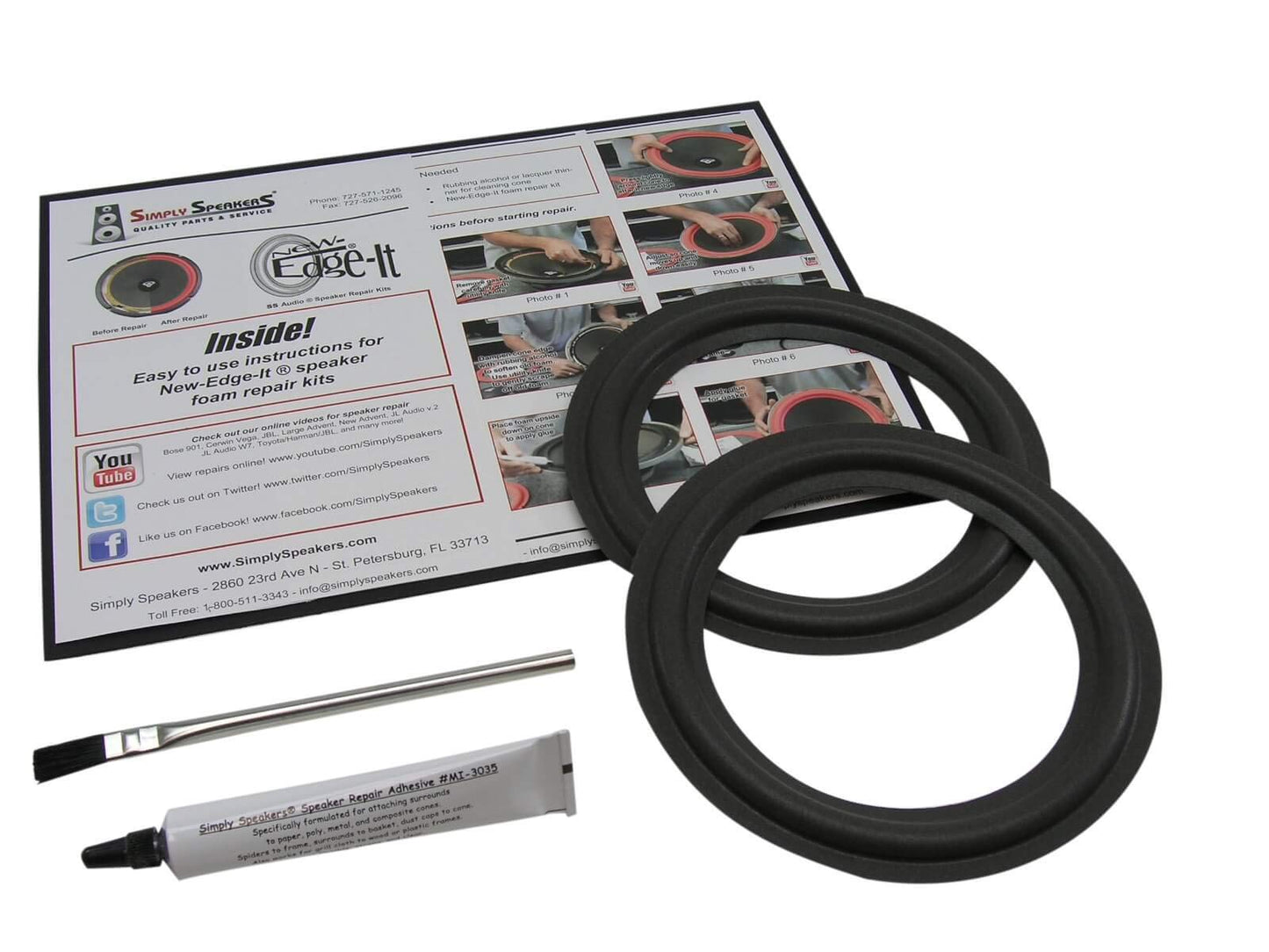 Infinity 6.5 Inch Foam Speaker Repair Kit FSK-6.5 (Pair)