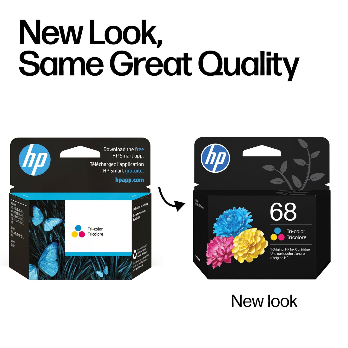 HP 68 Tri-Color Ink Cartridge | Works with Envy 6100e, 6500e Series | 7FP20TN | Packaging May Vary