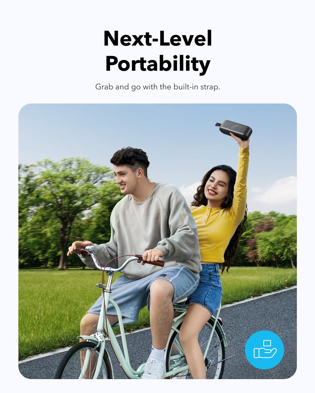 Soundcore Motion 100 Portable Speaker, Bluetooth Speaker with Wireless Hi-Res, 2 Full Range Drivers for Stereo Sound, Ultra-Portable Design