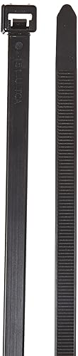 Hellermann Tyton T120R0K2 Heavy Duty Cable Tie, 15.2" Long, 120lb Tensile Strength, PA66, Black (Pack of 50)