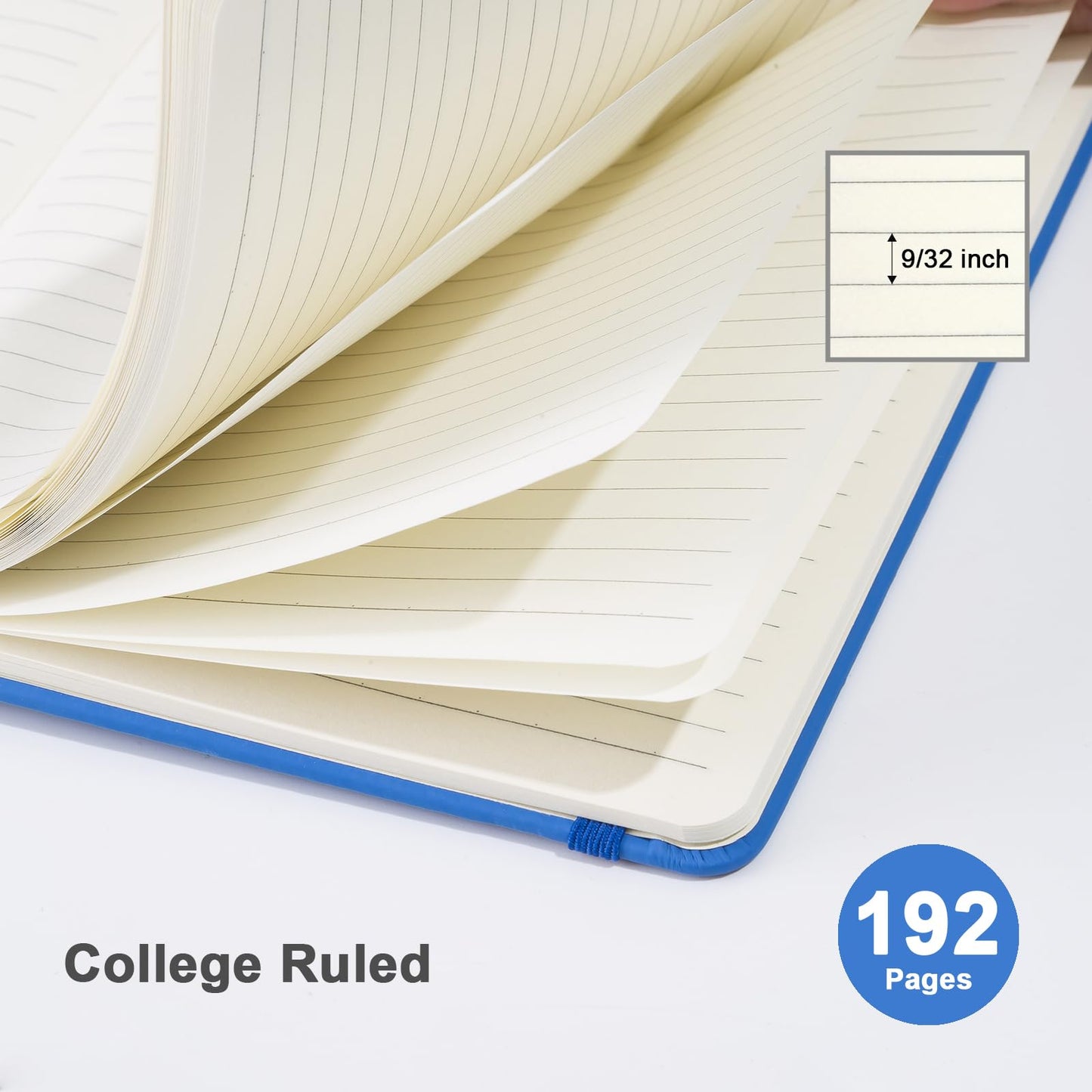 ViVin Lined Journal Notebooks for Professional Office Work,192 Pages,Medium 5.5 x 8.3 inch,College Ruled,A5 Hardcover Journaling Notebooks