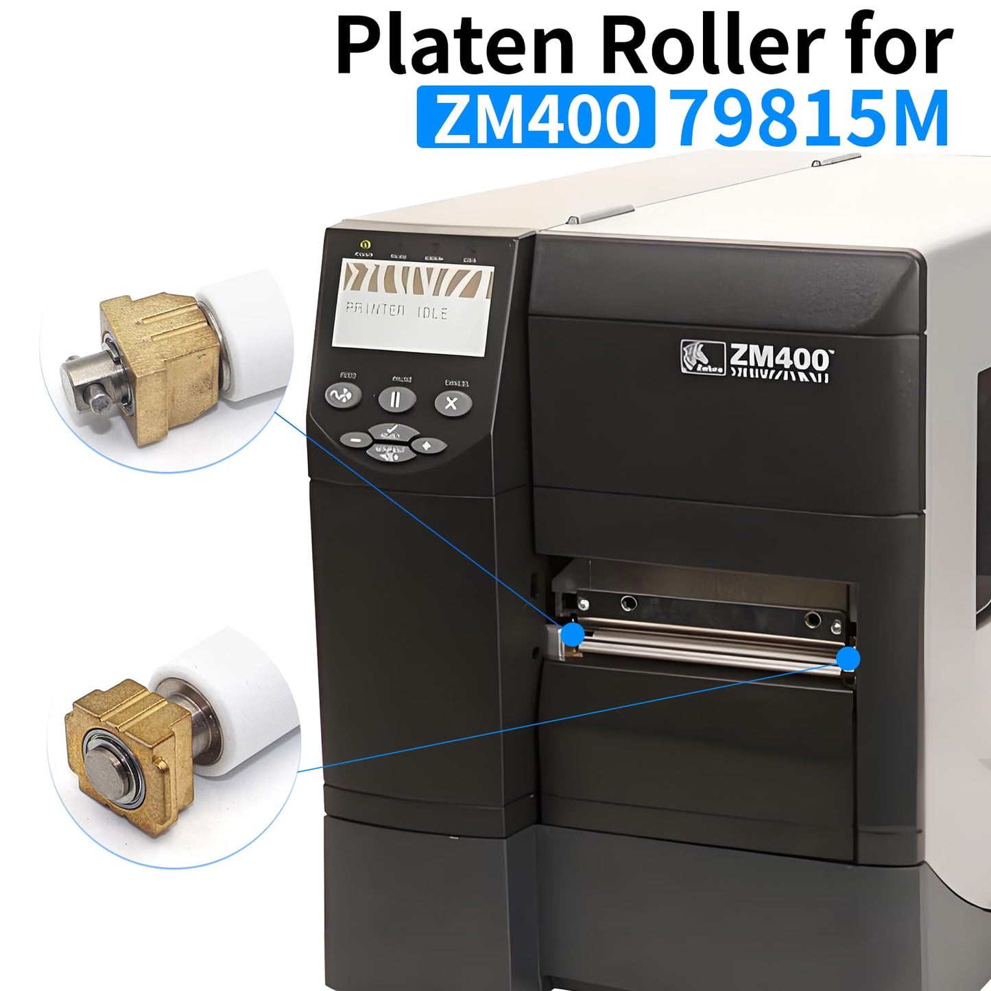 79815M Kit Platen Roller for Zebra ZM400 Thermal Barcode Printer Transfer Roller 203dpi 300dpi 600dpi 79815M