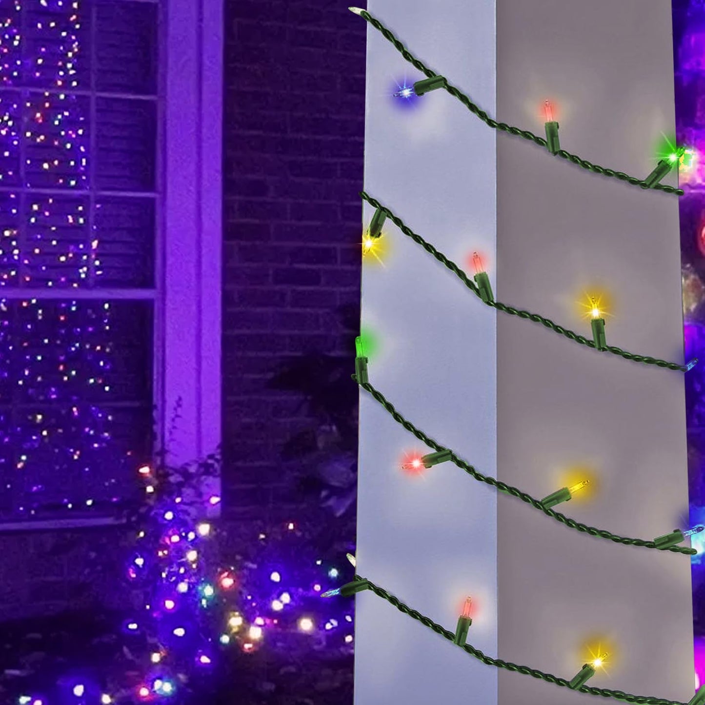 100 LED Soft Twinke Lights, Slow Twinkling Christmas Lights, 50 of 100 Lights Twinkle, Waterproof Gentle Glow, UL Certified 29 Ft Connectable Indoor