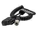 Alvin's Cables Sound Devices ZAXCOM Coiled Power Cable D Tap to 4 Pin Hirose Male