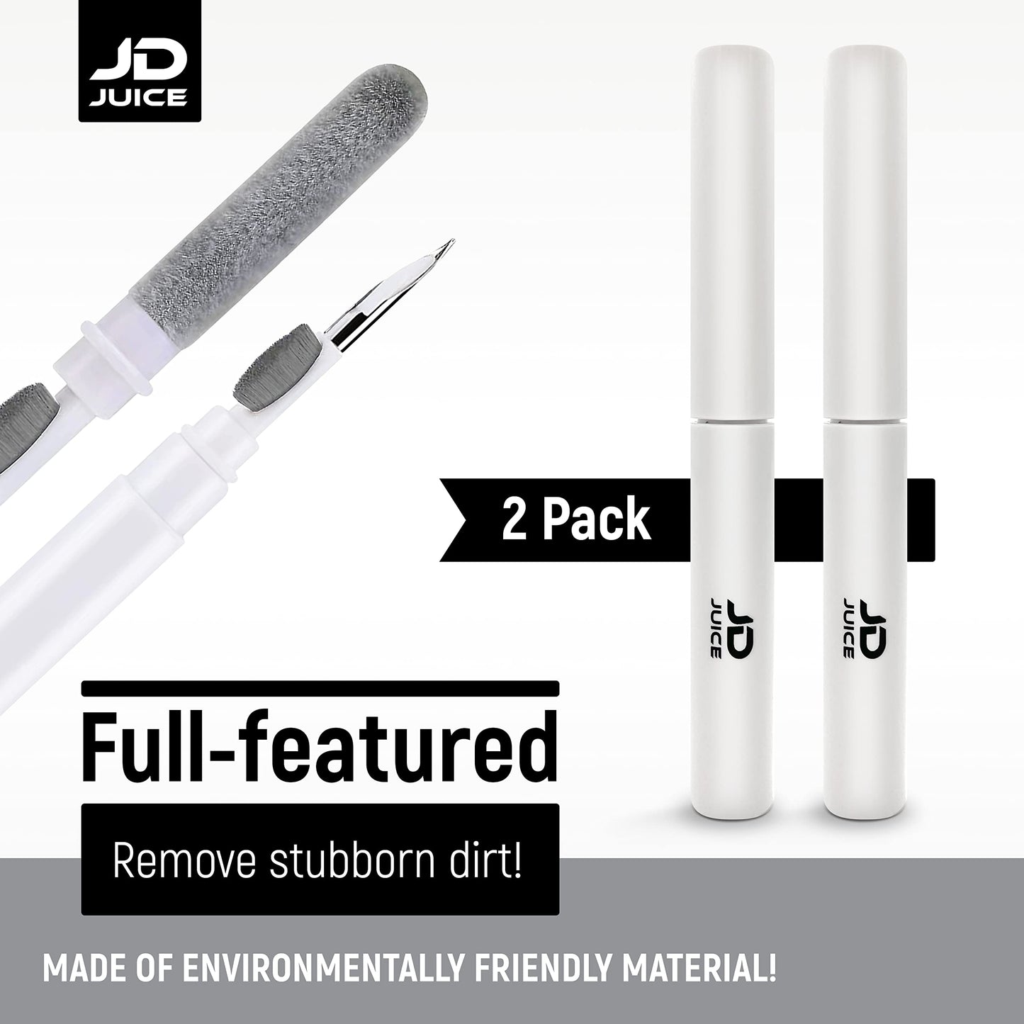 2 Pack - Airpod Cleaning Kit Earbud Cleaning Kit - Phone Cleaning Kit in-Ear Headphones Cleaning Pen Tool, Portable 3-in-1 Laptop Cleaning Kit