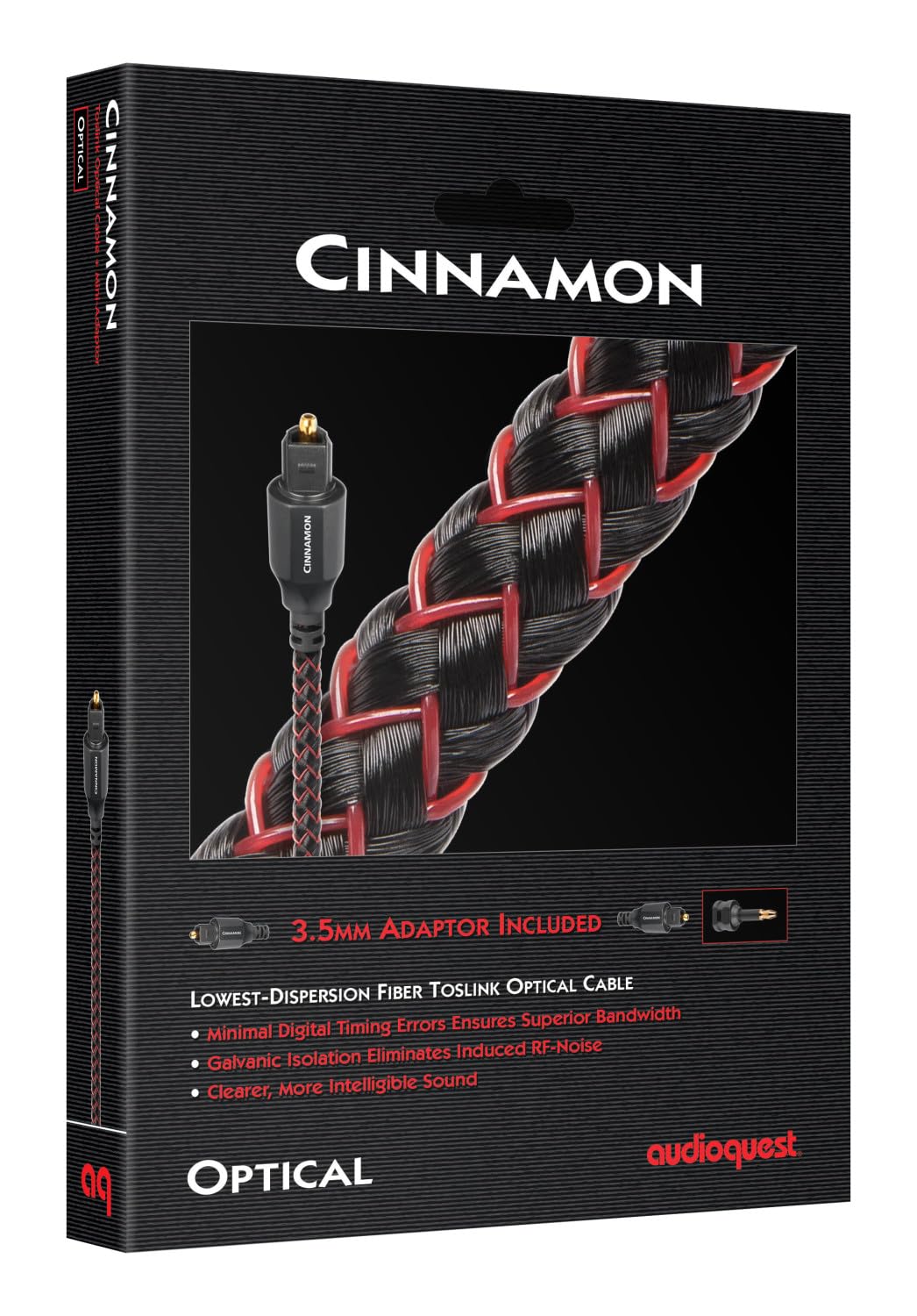 AudioQuest - Cinnamon TosLink (Full to Full, 0.75m)