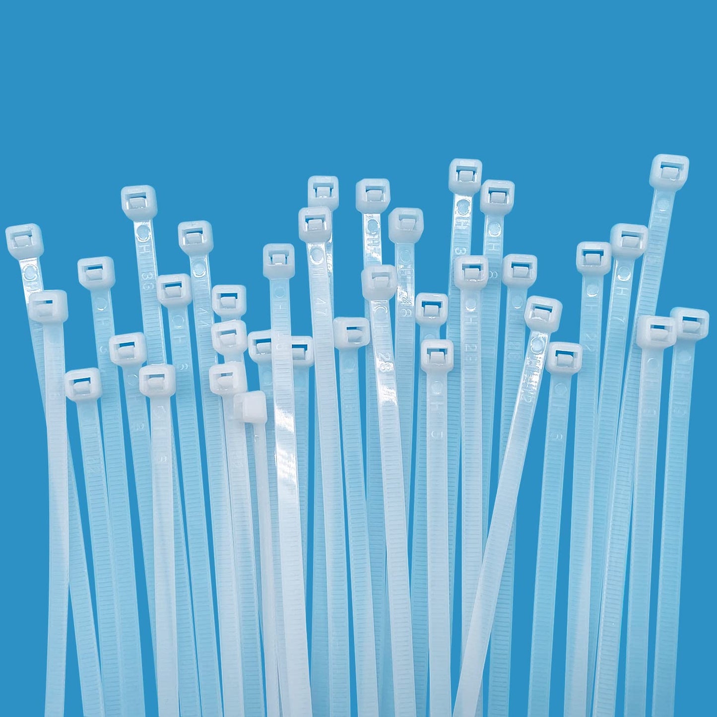 Clear Zip Ties 8 Inch Heavy Duty White 50 lb UV Resistant Cable Wire Wraps for Home Garden Office Garage Travel Craft Outdoor Indoor Use 1000 Pack