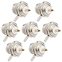 Fanbalunke SO239 Bulkhead Connector 7 Pcs PL259 Bulkhead Adapter UHF PL259 Female Nut Bulkhead Panel Mounting Straight Socket with UHF Handle Deck