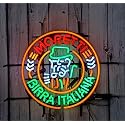 Neon Signs Beer Bar Bedroom Compatible For Moretti Birra Italiana Glass Neon Signs for Office Cafe Birthday Party Man Cave Neon Light Art Wall Lights