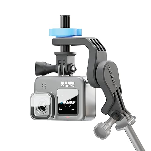 GRAVGRIP V2 Hydraulic Leveling Mount for Action Camera, GoPro, DJI, Insta360 - Pocket-Sized Leveler, Gimbal, JIB - No Batteries, No Charging