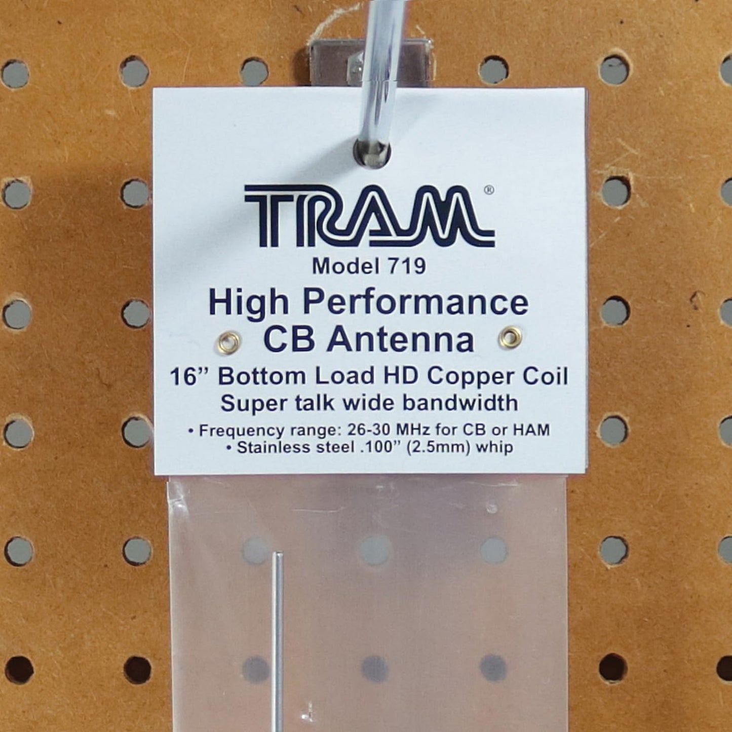 Tram® High-Power 3,000-Watt CB Antenna with 16" Bottom Load Heavy-Duty Copper Coil