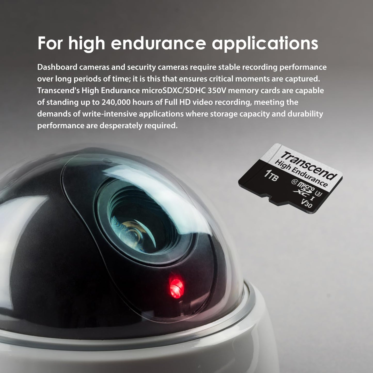 Transcend USD350V Micro SD Card 128GB, U3 V30 Memory Card for Nintendo-Switch/Dash cam/Security Cam/Surveillance/GoPro/Insta360/DJI/Drone/Action Cam