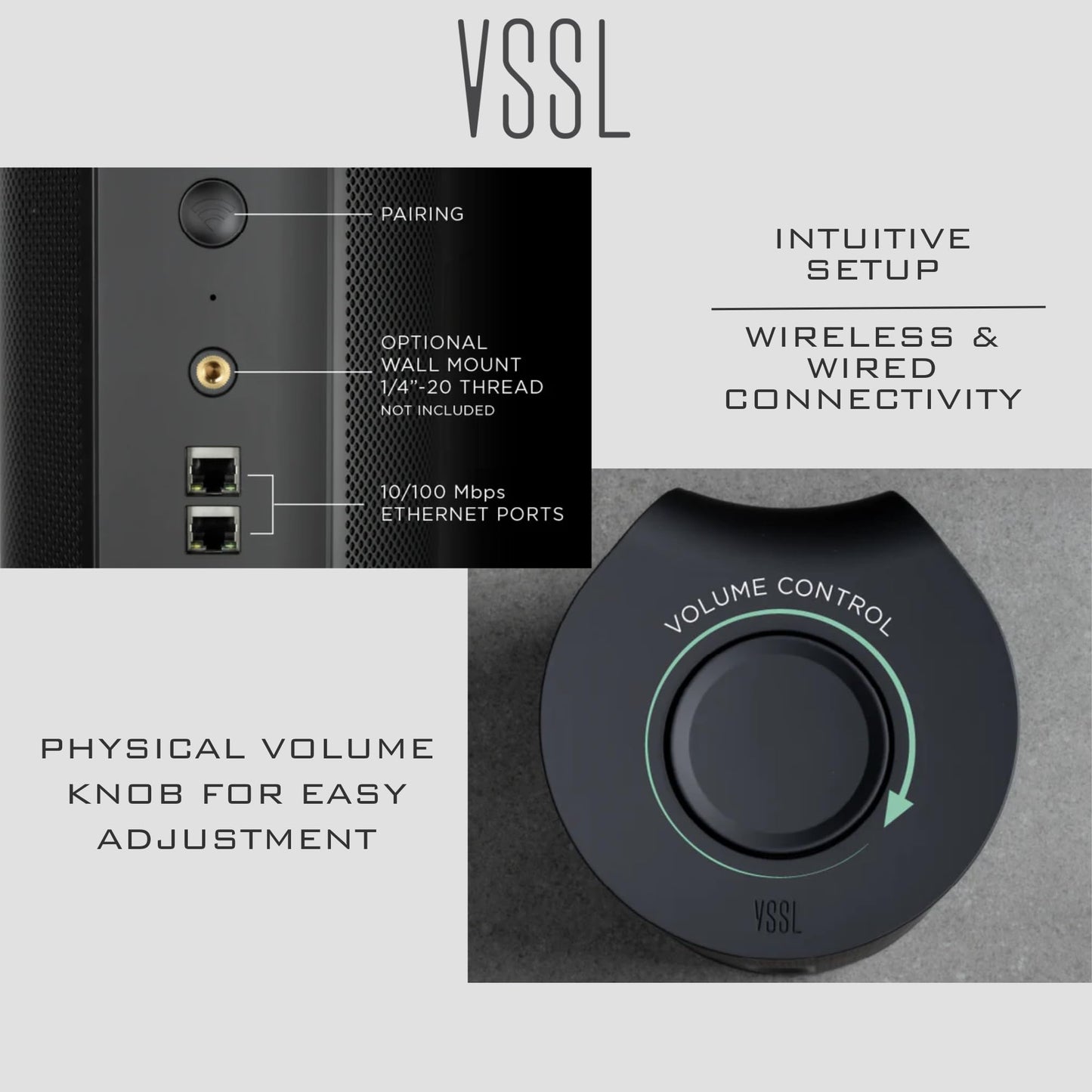 VSSL SX Wireless Home Speaker | Premium Audio with Built-in Streaming | Multi-Room Capability | Dolby Digital Certified | Native Streaming
