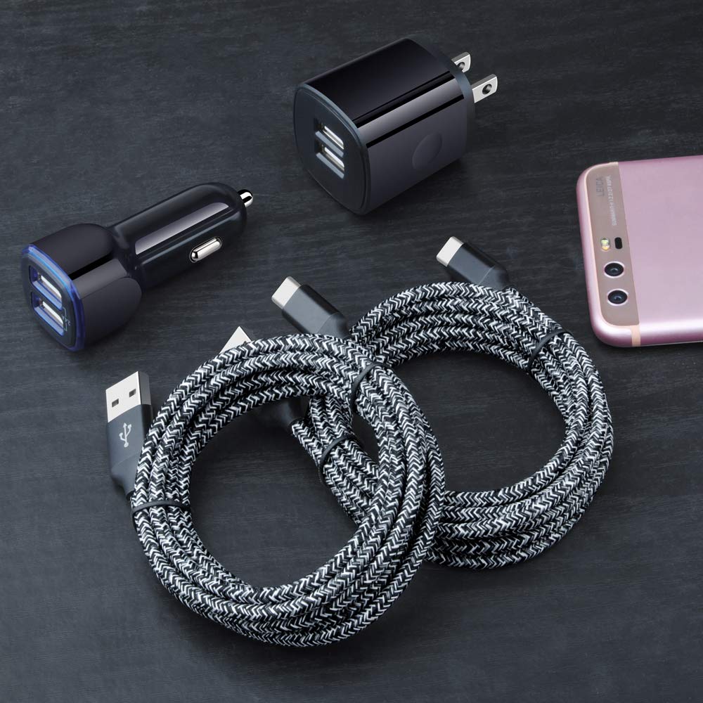 USB Type C Charger Fast Charging Compatible for Moto One 5G/5G UW/5G Ace/5G UW Ace/G Stylus/G Play/G Power/G6/G7 Power/Z4, Dual USB Wall Charger USB C
