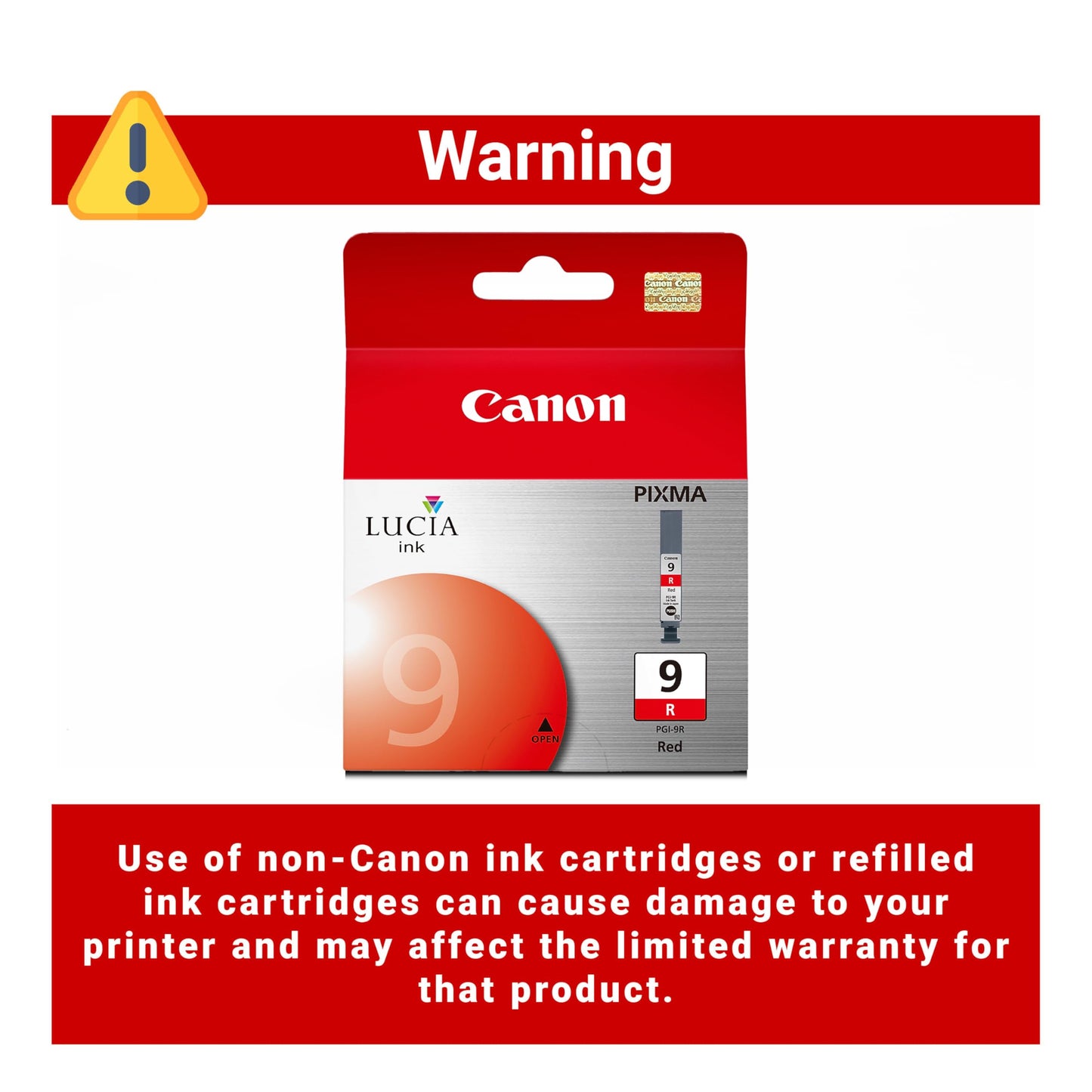 Canon PGI-9 Genuine Red Ink Tank, Compatible with Pro9500, and Pro9500 Mark II Printers