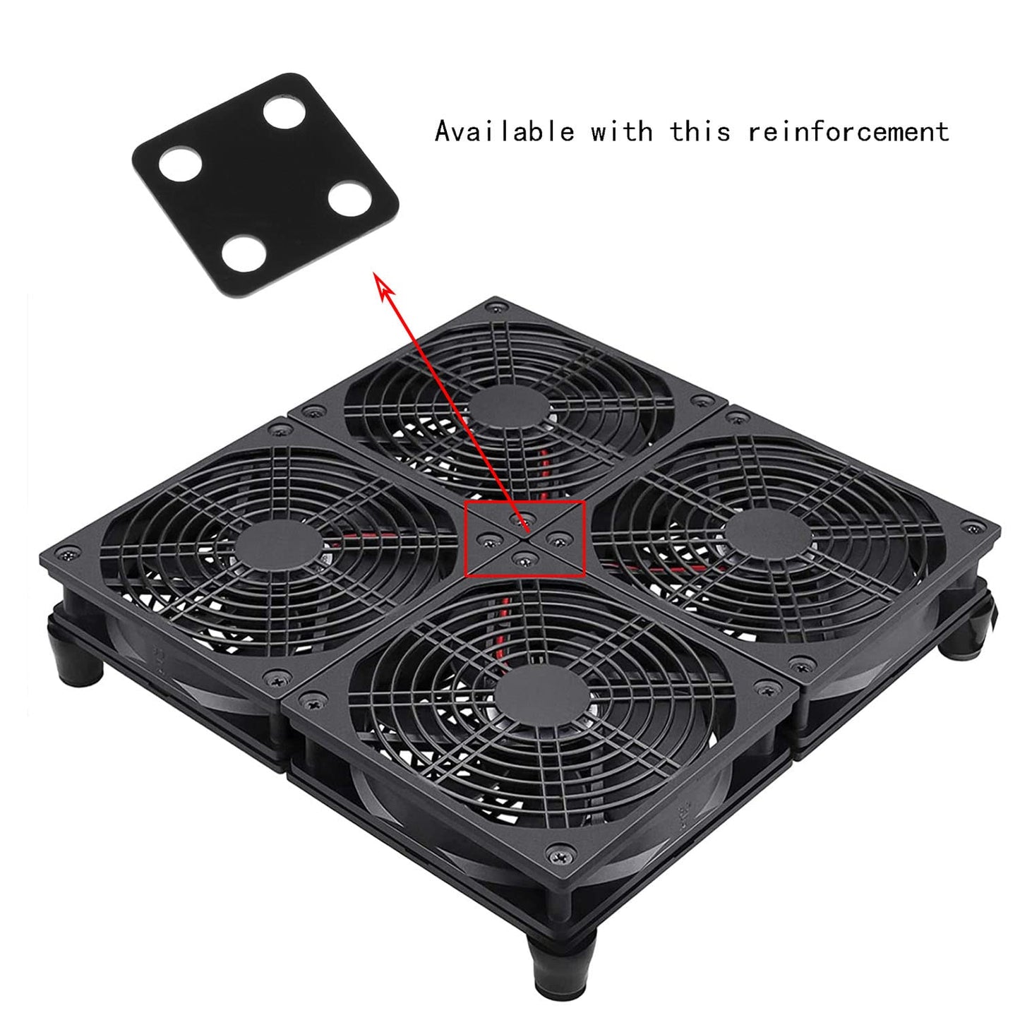 Maxmoral 2PCS Four Fan Mounting Rack PCI Slot Bracket Router TV Box Cooling Frame Rounter with Speed Control Airflow for Graphics Card DIY Support