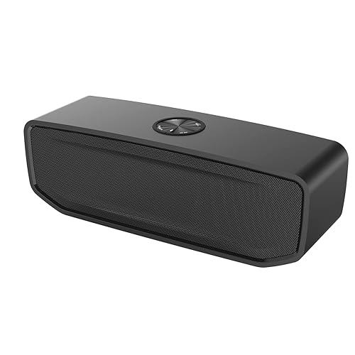 FIODIO Portable Bluetooth Speaker with 20W HD Stereo Sound and Bass, Built-in Microphone, Water-Resistant, Battery Powered Speaker for Home, Sports