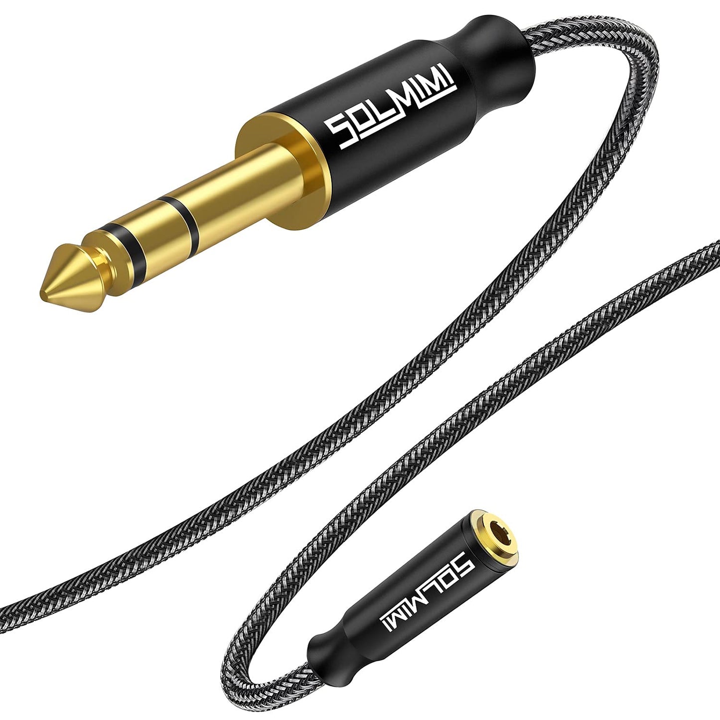 SOLMIMI 1/4 Headphone Adapter, 6.35 mm Male to 3.5 mm Female Audio Jack Adapter, Lossless Stereo Headphone Jack Adapter for Mixer Guitar Piano