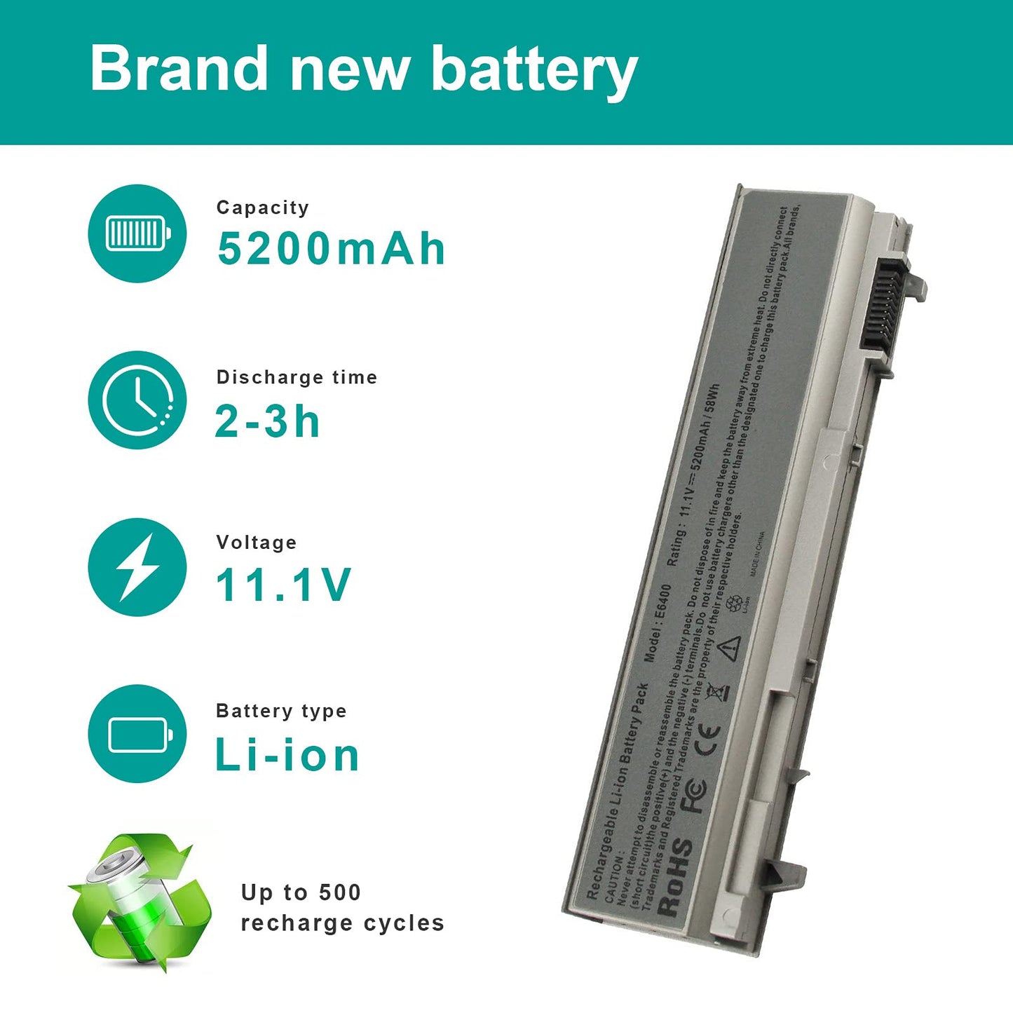Fancy Buying New Laptop Battery for Dell Latitude E6400 E6410 E6500 E6510 Precision M2400 M4400 M4500 M6500