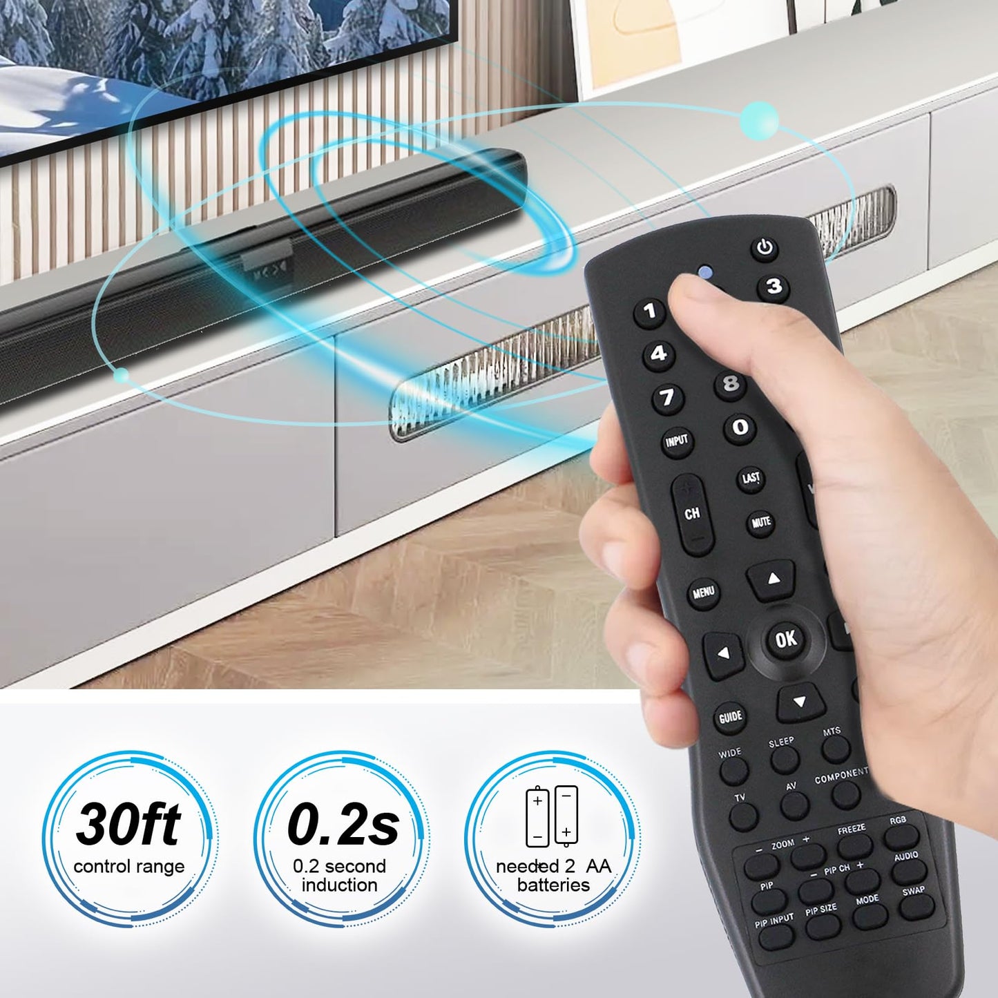 Beyution VR1 Replacement Remote Control Fit for Vizio TV VW32LHDTV10A VW37L VW37L40A VW37LHDTV10A VW37LHDTV20A VW37LHDTV40A VW42L VW42LHDTV10A