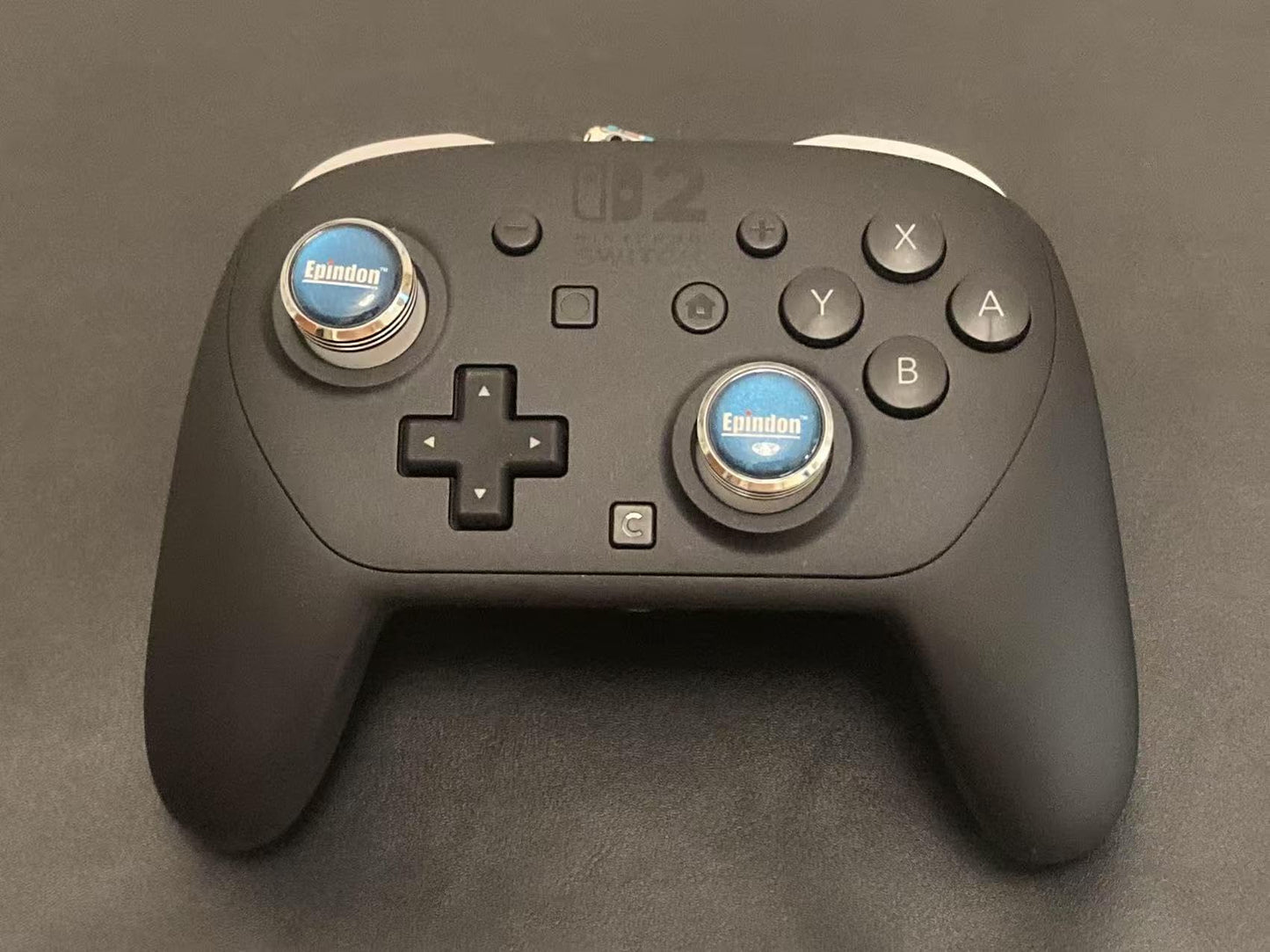 Epindon Cap-Con for Nintendo Switch 2 Pro Controller, Blue&Black, 2-PACK