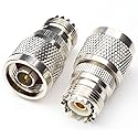 ANHAN N Male to UHF Female Connectors, Pl259 to N Type Coax Adapter, SO239 Female Adapter, 2 Packs