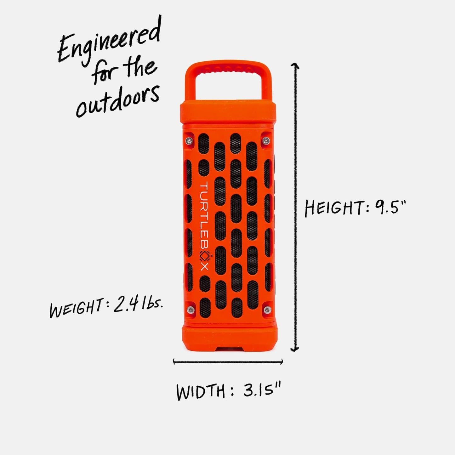 Turtlebox Ranger: Loud! Outdoor Portable Bluetooth 5.4 Speaker | Rugged, Waterproof, Ultra-Portable | Plays to 105db, Deep Bass, Shockproof, Unlimited