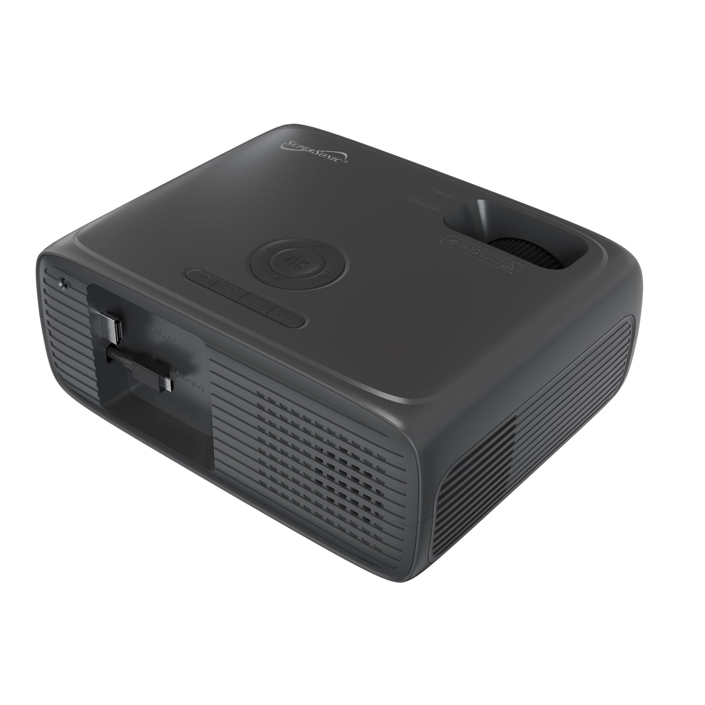 Supersonic SC-282P KIT Full HD 1080P LED PROJECTOR with Bluetooth 150" Display, 3×HDMI, USB/SD, Keystone, Built-In Speaker, Includes 100" Screen