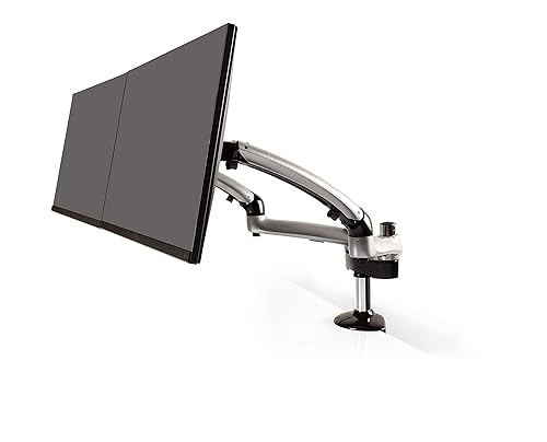 Ergotech Dual Freedom Arm, Includes Two Aluminum Articulating Arms, 8.4-17.8 lbs. Weight Capacity per Arm, Suitable for Monitors up to 27 inches, VESA