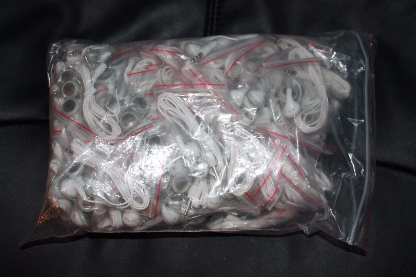 LowCostEarbuds.com Bulk Wholesale Lot of 100 White/Gray 3.5mm in Ear Earbuds/Headphones/Earphones Great for Schools, Libraries, Hospitals, Kids etc.