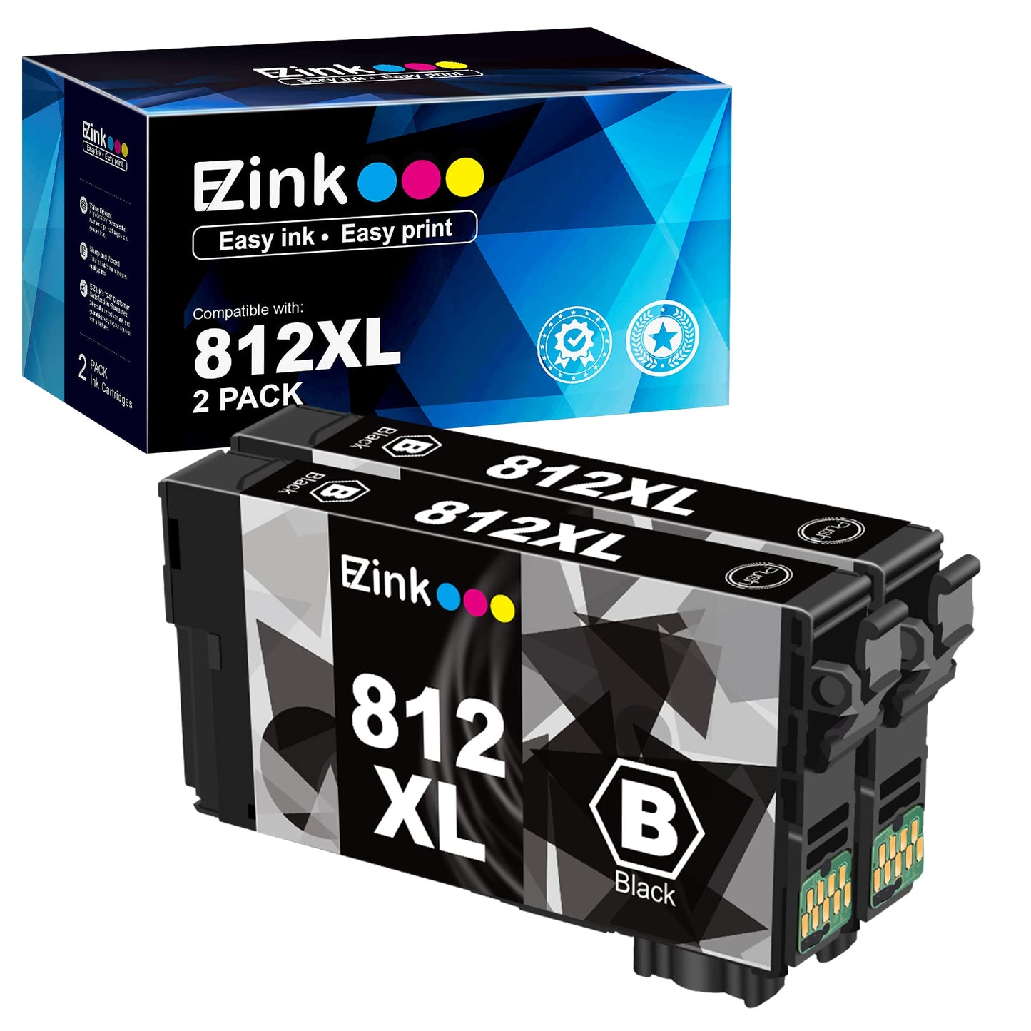 E-Z Ink (TM Remanufactured Ink Cartridge Replacement for Epson 812XL 812 T812XL T812 to use with Workforce Pro WF-7820 WF-7840 Workforce EC-C7000