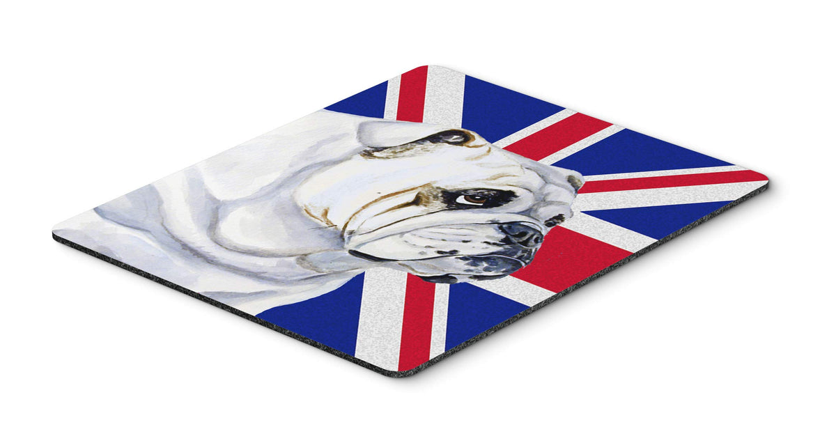 Caroline's Treasures LH9471MP English Bulldog with English Union Jack British Flag Mouse Pad, Hot Pad or Trivet for Home Office Gaming Working
