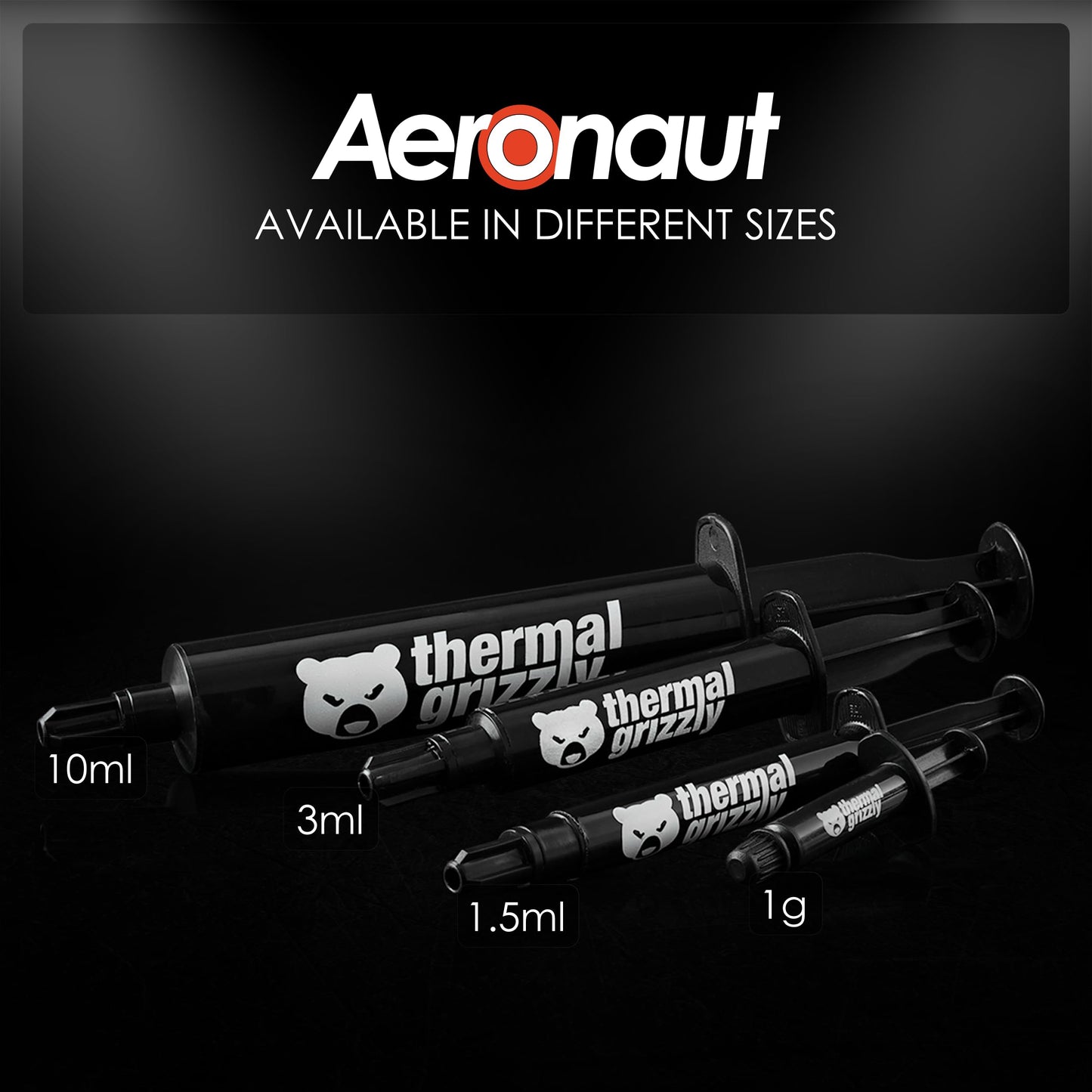 Thermal Grizzly Aeronaut - 3.9 Gram/1.5 ml - High Performance Thermal Paste - Ideal Entry Level Thermal Grease - Compatible with Most Cooling