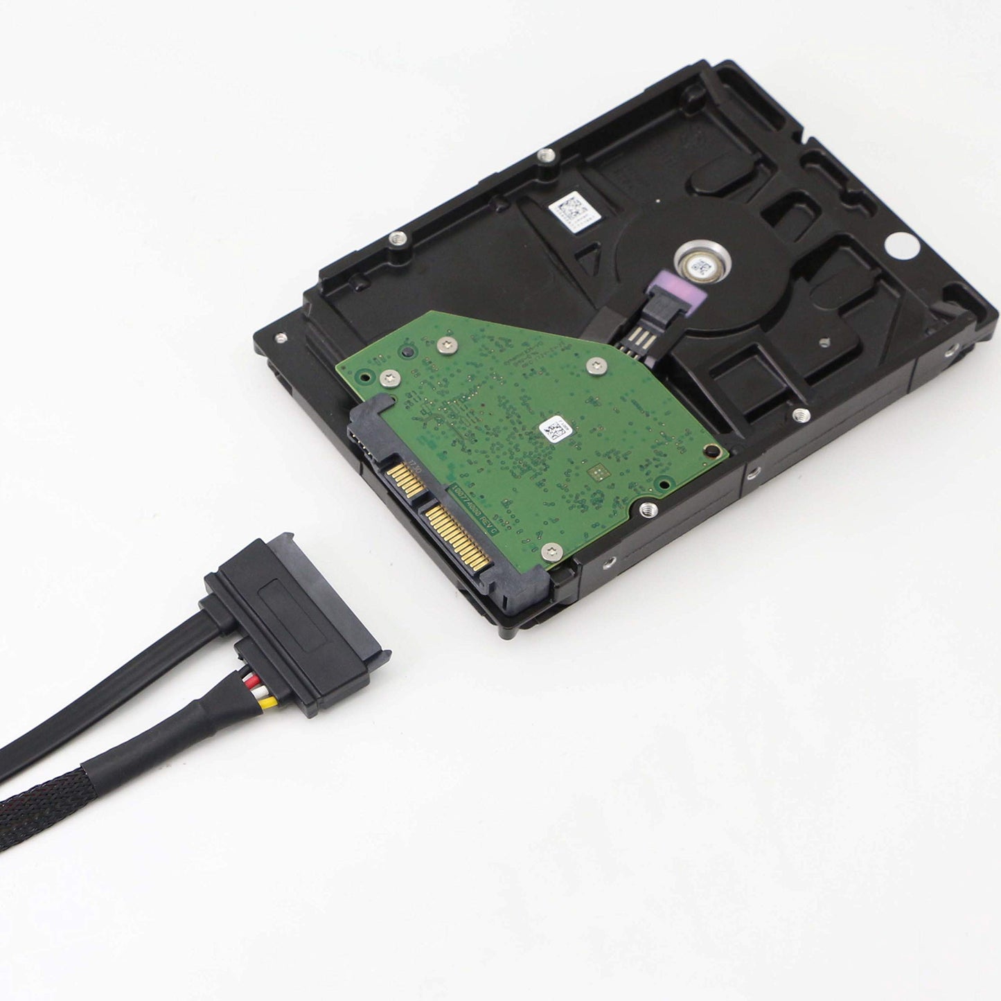 SATA 6G Data Cable, SATA Power 2-In-1 Extension Cord, LP4 IDE 4 pin to SATA 15P Female with Serial ATA III 7 Pin Female for HDD, SSD, Optical Drives