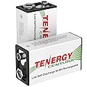 Tenergy Centura 9V NIMH Rechargeable Batteries, 200mAh Low Self-Discharge Square Battery for Smoke Alarm/Detector, 2 Pack