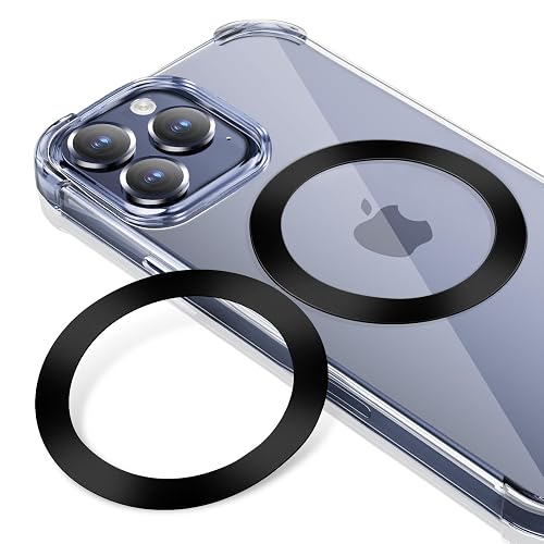 pop-tech for Magsafe Ring Sticker 2 Pack Ultra-Thin(0.3mm): Mag Safe Adapter for Pop Magnetic Socket Wallet Phone Grip Car Mount - Universal Adhesive