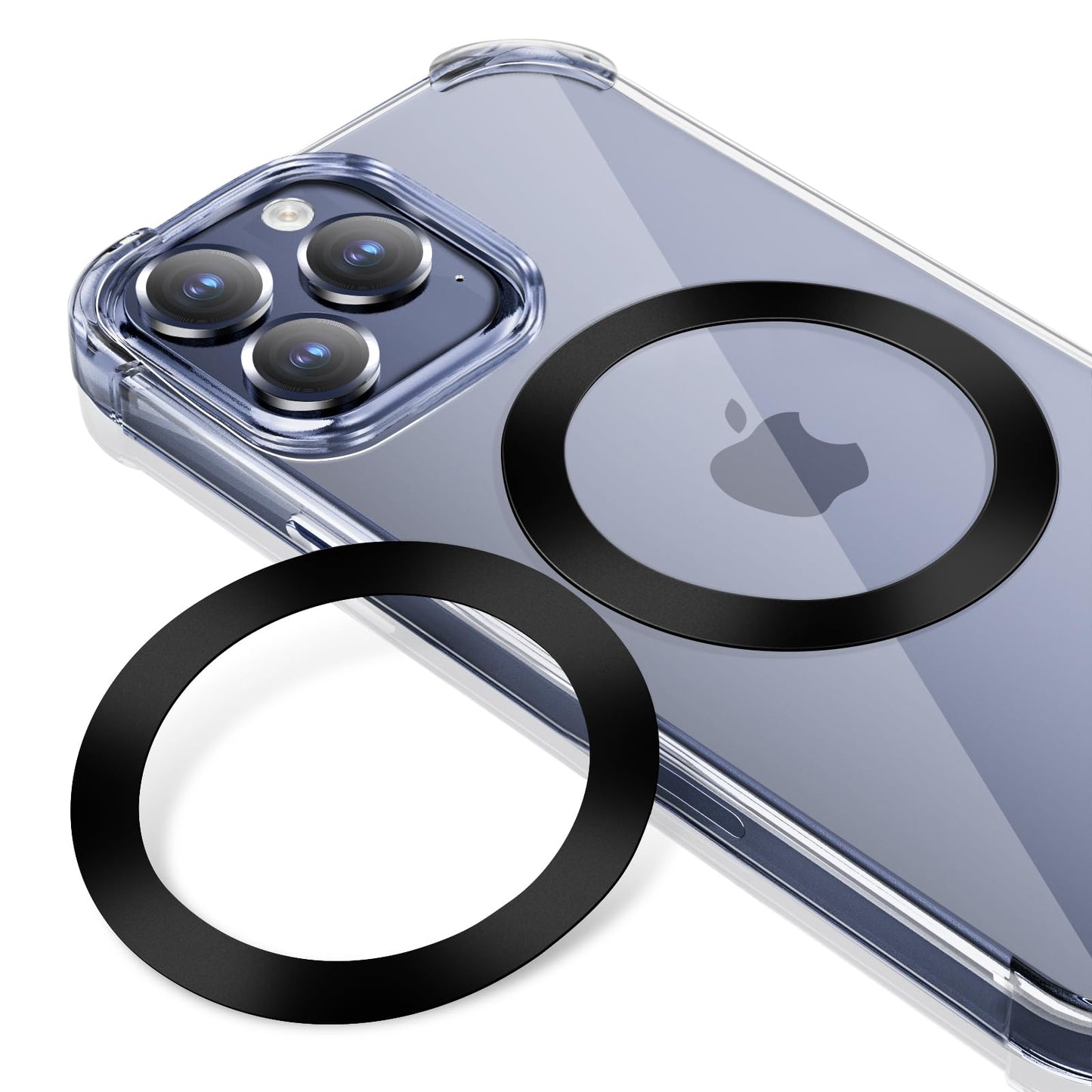 pop-tech for Magsafe Ring Sticker 2 Pack Ultra-Thin(0.3mm): Mag Safe Adapter for Pop Magnetic Socket Wallet Phone Grip Car Mount - Universal Adhesive