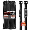 Zip Ties Heavy Duty 12 inch?V-Shaped Toothed Double Sided With 120 LBS Tensile Strength Cable Ties ?Extra Large Wire Ties Adjustable Nylon Tie Wraps