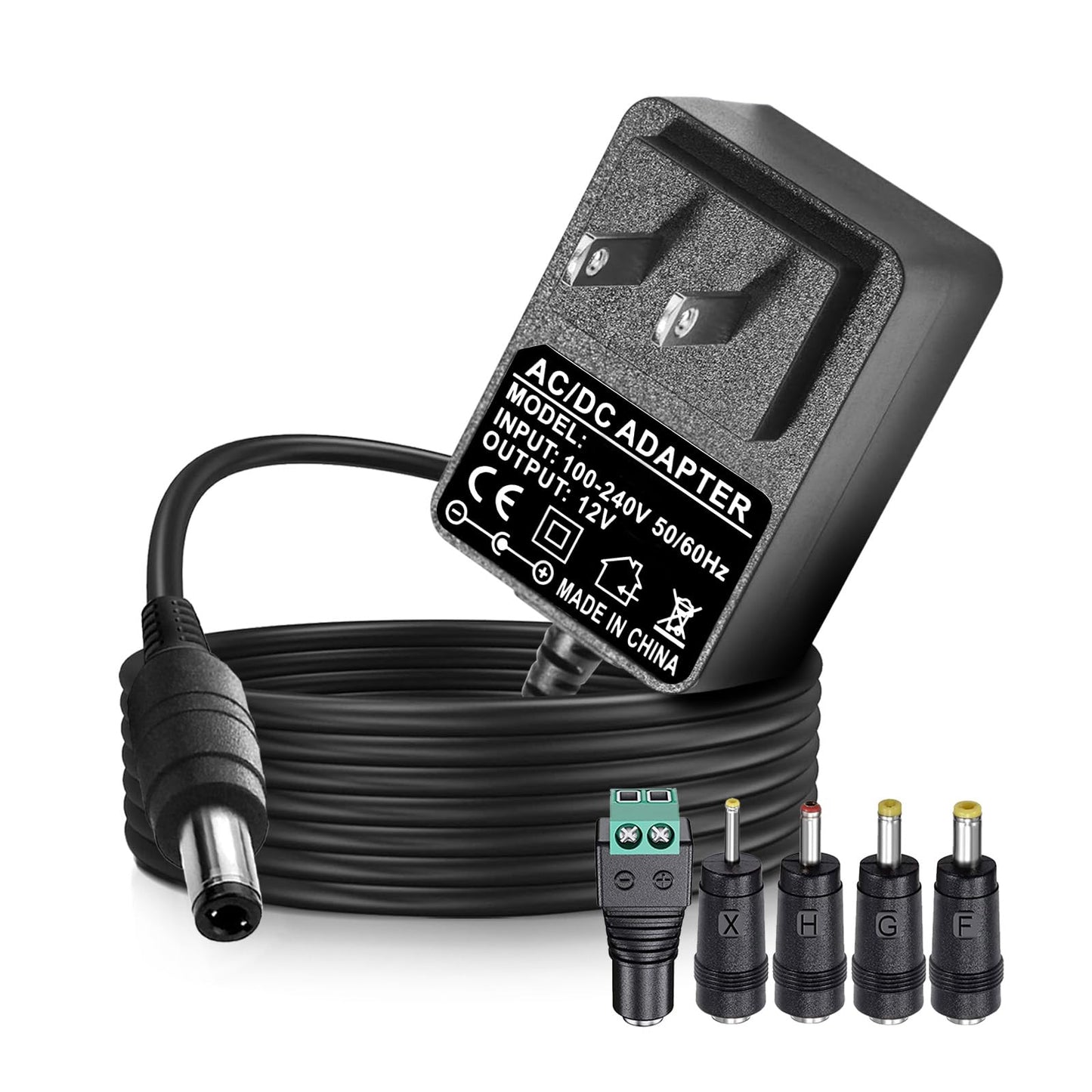12V 3A 2A AC Adapter Charger with 8 Tips, ac/dc Adapter 100-240v, 50/60hz 12 Volts 3000mA DC in 12V Power Supply Cord for Sceptre Monitor Series…
