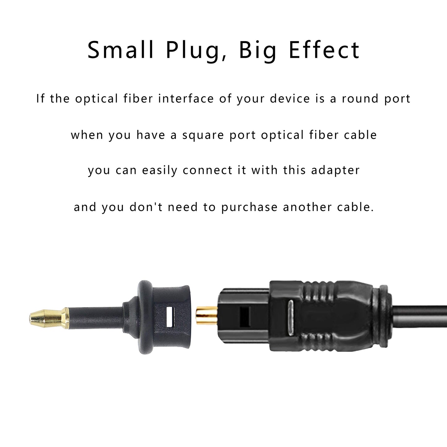 GELRHONR Digital Fiber Optic Toslink to 3.5mm Jack (Mini Toslink),Female to 3.5 mm Mini Male Optical Audio Connector Adapter?3pack?