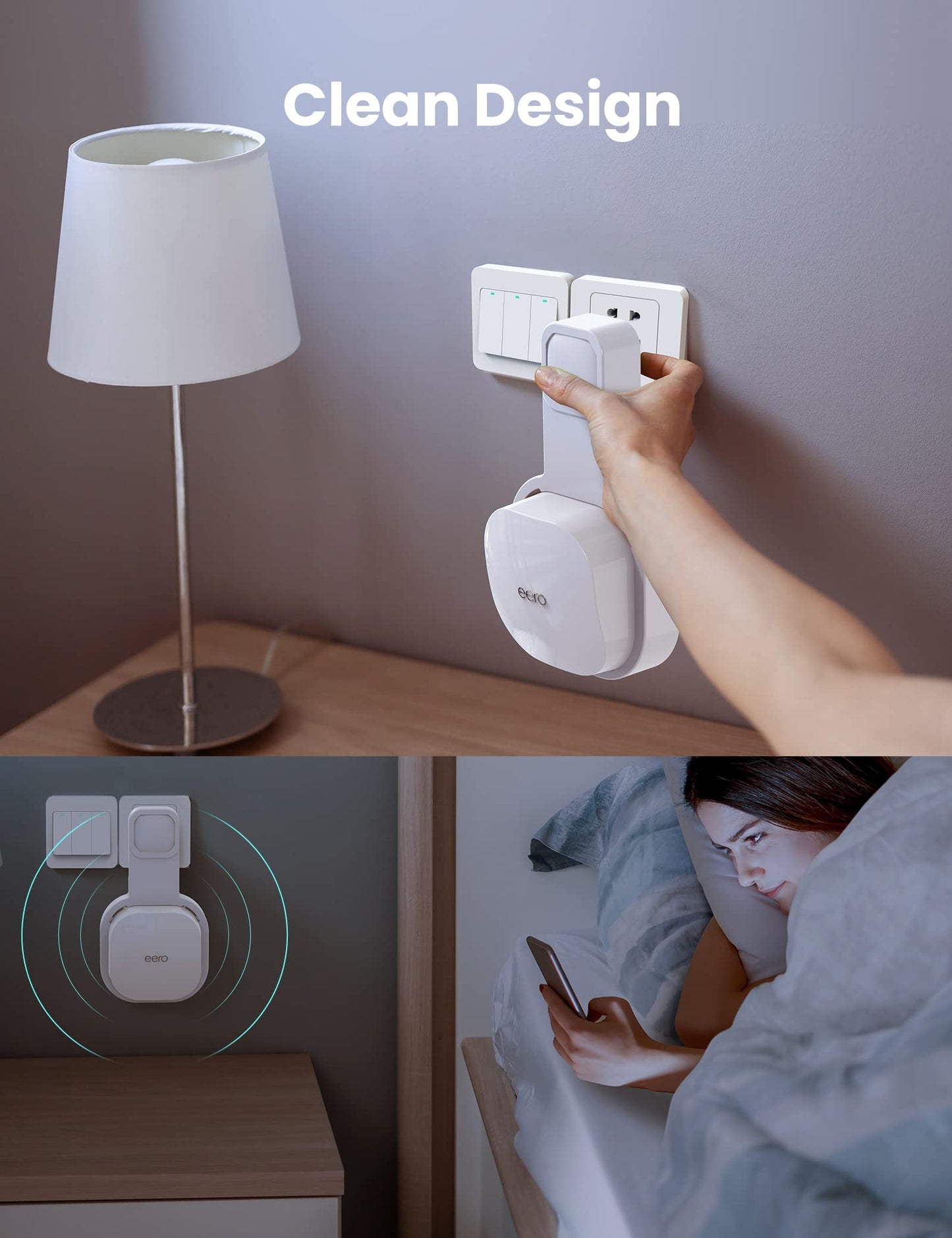 DG-Direct Wall Mount Holder for eero 6 and eero 6+ Router Mesh Wi-Fi System, No Messy Wires, The Outlet Wall Mount Holder for eero 6 Plus, Stand