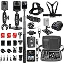 PellKing Accessories Kit for DJI Osmo 360,Included Carrying Case with Belt,2 Pcs Metal 1/4" Adapter,Handlebar Clamp,Magnetic Mount,43in Selfie