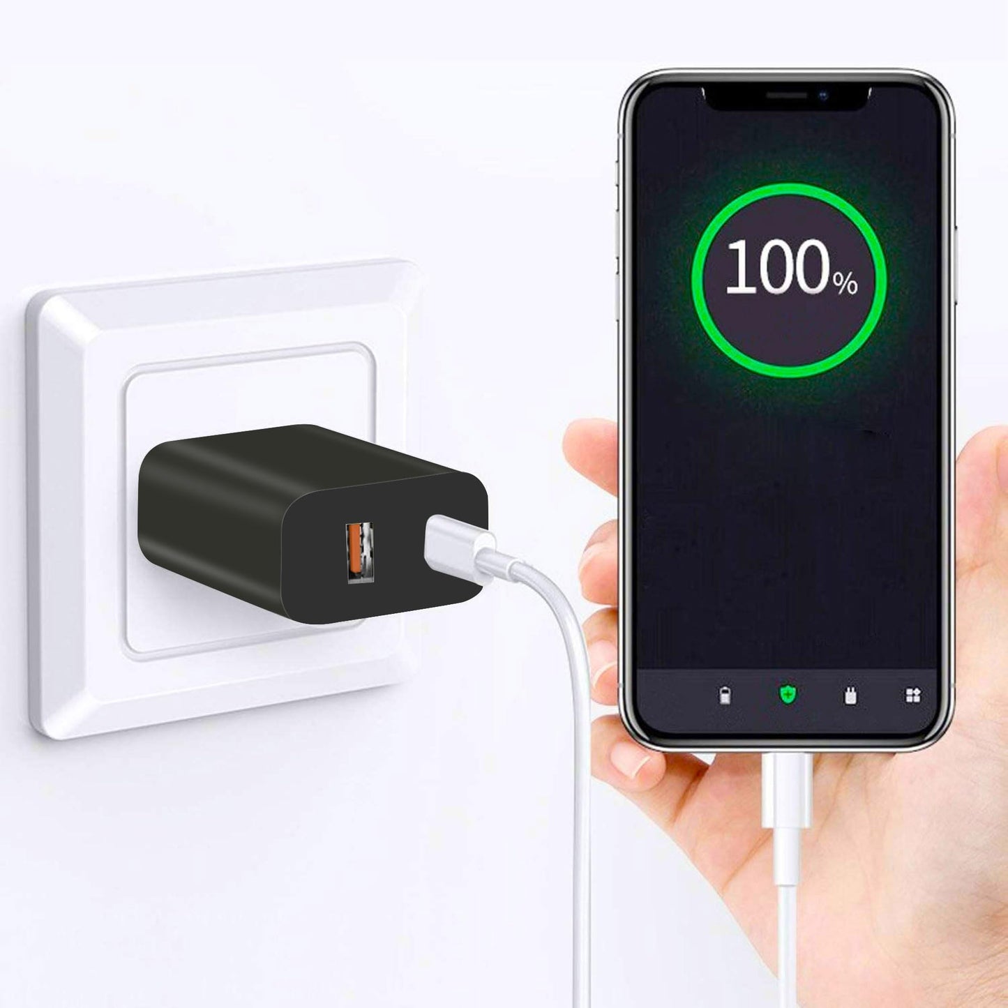 3 Pack USB C Charger Block,20W USB-C & USB-A Port Charger?for i Phone 17/16/15/14/13/12/11/X/8, i Pad and More
