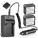 Kastar Battery 2X + Charger Replacement for Panasonic VW-VBG130 Lumix DMC-L10 HDC-HS250 HDC-HS300 HDC-HS700 HDC-SD10 HDC-SD600 HDC-SD700 HDC-SDT750
