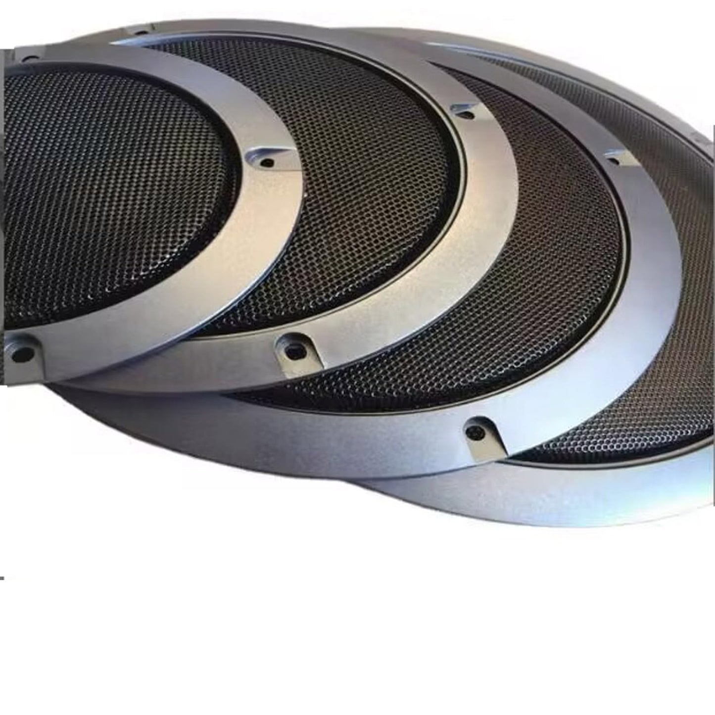 Lagogia 4" Universal Speaker Grille Mesh Cover, Round Decorative Ring Woofer Protection Grille Protective Cover for Cars Home Stereo DIY Accessories